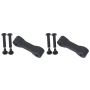 Kentrol 97-06 Jeep Wrangler TJ Replacement Hood Catch Rubbers Pair - Textured Black