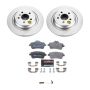 PowerStop ESK7440 Genuine Geomet Coated Rotors, ECE-R90 Brake Pads + Hardware Kit