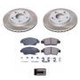 PowerStop SC2386 Semi-Coated Rotor and Low-Dust Ceramic Brake Pad Kit