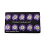 NRG Fender Washer Kit w/Rivets For Plastic (Purple) - Set of 10