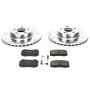 PowerStop K5239 Z23 Daily Driver Carbon-Fiber Ceramic Brake Pad and Drilled & Slotted Rotor Kit