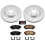 PowerStop CRK1124 Genuine Geomet Coated Rotor and Low-Dust Ceramic Brake Pad Kit