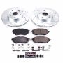 PowerStop K8404 Z23 Daily Driver Carbon-Fiber Ceramic Brake Pad and Drilled & Slotted Rotor Kit