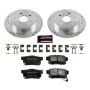 PowerStop K5889 Z23 Daily Driver Carbon-Fiber Ceramic Brake Pad and Drilled & Slotted Rotor Kit
