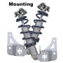 Ridetech 11226111 Rear TQ Shockwaves for 1964-1972 GM A-Body. For use with stock 10/12 bolt.