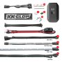 XKGLOW KS-Car-Advance-DM XK Glow New Style Strips XKchrome Car Kit w/ Dual-Mode Mount Controller 8x24In Tubes + 6x10In
