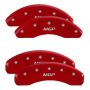 MGP 4 Caliper Covers Engraved Front & Rear MGP Red Finish Silver Characters 2019 Toyota CH-R