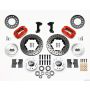 Wilwood 140-11017-DR Forged Dynalite Front Kit 11.00in Drill-Red 74-80 Pinto/Mustang II Disc Spindle only