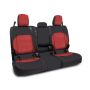 PRP 2020+ Jeep Gladiator JT Rear Bench Cover with Leather Interior - Black/Red