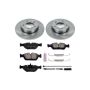 PowerStop KOE590 OE Stock Replacement Low-Dust Ceramic Brake Pad and Rotor Kit
