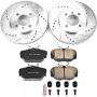 PowerStop K3008 Z23 Daily Driver Carbon-Fiber Ceramic Brake Pad and Drilled & Slotted Rotor Kit