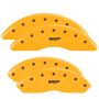 MGP 14008SMGPYL 4 Caliper Covers Engraved Front & Rear  Yellow finish black ch