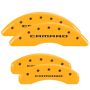 MGP 14241SCA5YL 4 Caliper Covers Engraved Front & Rear Gen 5/Camaro Yellow finish black ch