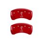 MGP 10203RSNKRD Rear set 2 Caliper Covers Engraved Rear Tiffany Snake Red finish silver ch
