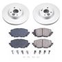 PowerStop CRK7358 Genuine Geomet Coated Rotor and Low-Dust Ceramic Brake Pad Kit