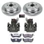 PowerStop KCOE1331 OE Stock Replacement Low-Dust Ceramic Brake Pad, Rotor and Caliper Kit