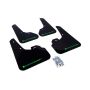 Rally Armor MF17-UR-BLK/GRN 10-13 Mazda3/Speed3 (Hatch/Sedan) Black UR Mud Flap w/Green Logo