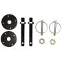 Moroso 39005 Hood Pin Set - 1/2in - Aluminum - Black - 2 Pack