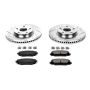PowerStop K3054 Z23 Daily Driver Carbon-Fiber Ceramic Brake Pad and Drilled & Slotted Rotor Kit
