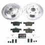 PowerStop K8063 Z23 Daily Driver Carbon-Fiber Ceramic Brake Pad and Drilled & Slotted Rotor Kit