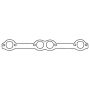 Cometic Gasket C5314-064 Cometic Chevy Gen1 Small Block V8 .064in AM Exhaust Gskt Set-1.500in x 1.470in Ports-18 Degree Head