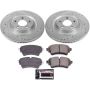 PowerStop K8043 Z23 Daily Driver Carbon-Fiber Ceramic Brake Pad and Drilled & Slotted Rotor Kit