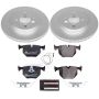 PowerStop ESK5729 Genuine Geomet Coated Rotors, ECE-R90 Brake Pads + Hardware Kit