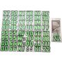 Hardline KIBLK500 Snowmobile Lettering Registration Kit 2 in. - 500 Kiwi Green/Black