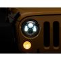 Raxiom J154697 07-18 Jeep Wrangler JK 7-In LED Headlights- Chrome Housing (Clear Lens)