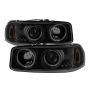 SPYDER 5078704 Projector Headlights - CCFL Halo - Black Smoke