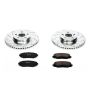 PowerStop K4669 Z23 Daily Driver Carbon-Fiber Ceramic Brake Pad and Drilled & Slotted Rotor Kit