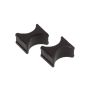 Prothane 19-1721-BL Universal Shock Reservoir Mounts - 2.0/2.0 Diameter - Black
