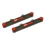 BMR 10-15 5th Gen Camaro Rear Non-Adj. Toe Rods (Polyurethane) - Black Hammertone