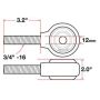 SPECIALTY PRODUCTS COMPANY 15732 XAXIS ROD END BALL JOINT