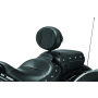 Kuryakyn 1628 Plug-N-Go Driver Backrest 14-Up Indian Black Pad, Chrome