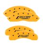 MGP 14240SRS5YL 4 Caliper Covers Engraved Front & Rear Gen 5/RS Yellow finish black ch
