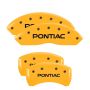 MGP 4 Caliper Covers Engraved Front & Rear Pontiac Yellow Finish Black Char 2007 Pontiac Solstice