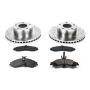 PowerStop K2965 Z23 Daily Driver Carbon-Fiber Ceramic Brake Pad and Drilled & Slotted Rotor Kit