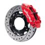 Wilwood 140-16937-DR 69-74 Porsche 911 Front Superlite Brake Kit 3in MT Drilled & Slotted Face - Red