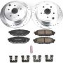 PowerStop K6977 Z23 Daily Driver Carbon-Fiber Ceramic Brake Pad and Drilled & Slotted Rotor Kit
