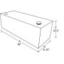 Tradesman 3290 Aluminum L-Shape Liquid Storage Tank Combo (48in. / 80 Gallon Capacity) - Brite