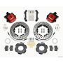 Wilwood 140-12768-DR Combination Parking Brake Rear Kit 11.00in Drilled Red 2012 Fiat 500 w/ Lines