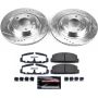 PowerStop K4835-26 Z26 Street Performance Ceramic Brake Pad and Drilled & Slotted Rotor Kit