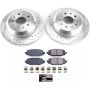 PowerStop K7943 Z23 Daily Driver Carbon-Fiber Ceramic Brake Pad and Drilled & Slotted Rotor Kit