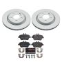 PowerStop ESK7378 Genuine Geomet Coated Rotors, ECE-R90 Brake Pads + Hardware Kit