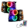 Oracle Lighting 7105-504 SMD Pre-Assembled Headlights, Black Bezel, Round Style, ColorSHIFT(tm) - Simple