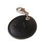 Akrapovic Round Leather Keychain - black