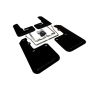 Rally Armor MF42-UR-BLK/GRY Black Mud Flap/Grey Logo