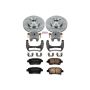 PowerStop KCOE821 OE Stock Replacement Low-Dust Ceramic Brake Pad, Rotor and Caliper Kit