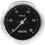 AutoMeter ST3316C Stack 52mm 8-18V Pro Stepper Motor Battery Voltage Gauge - Classic